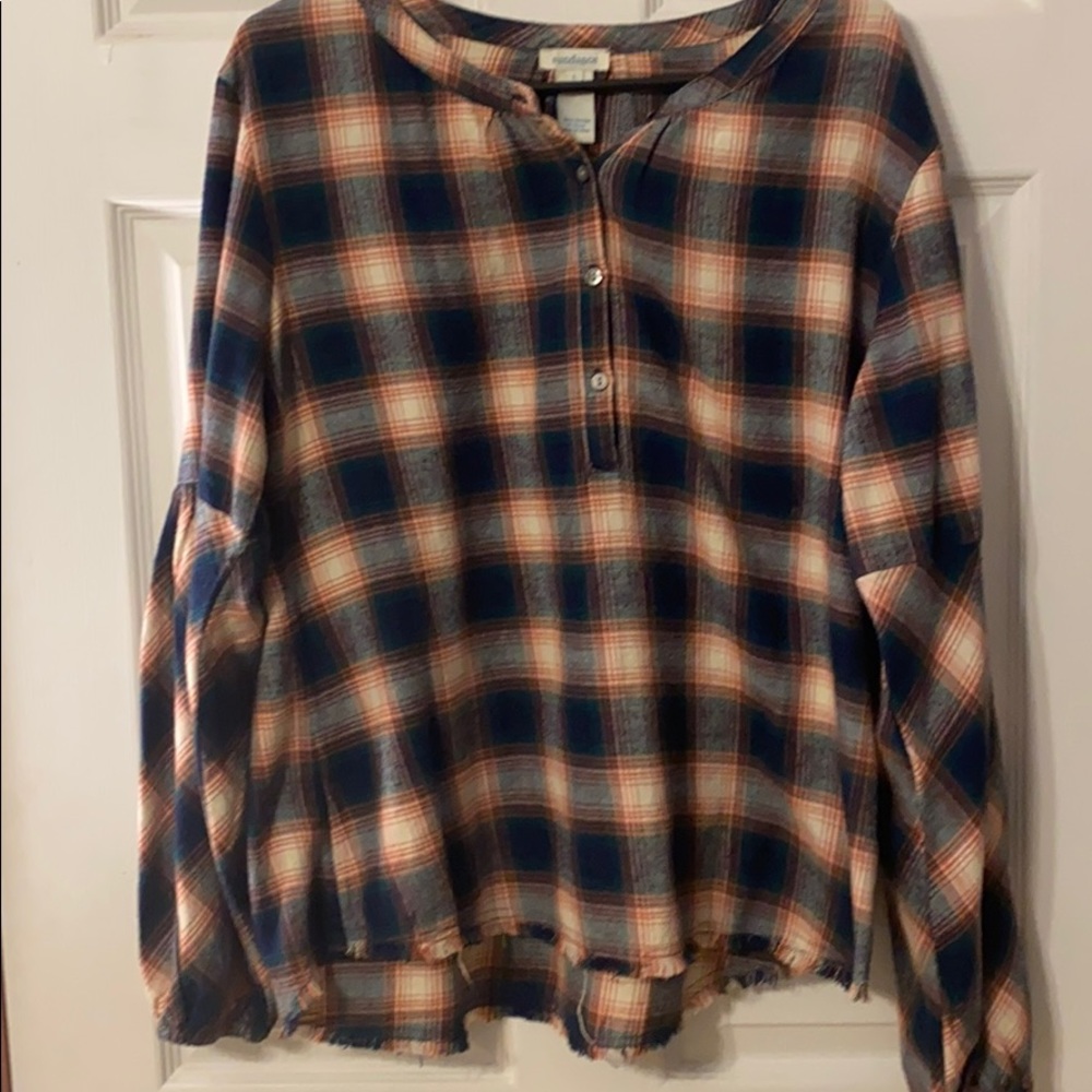 Sundance balloon sleeve flannel